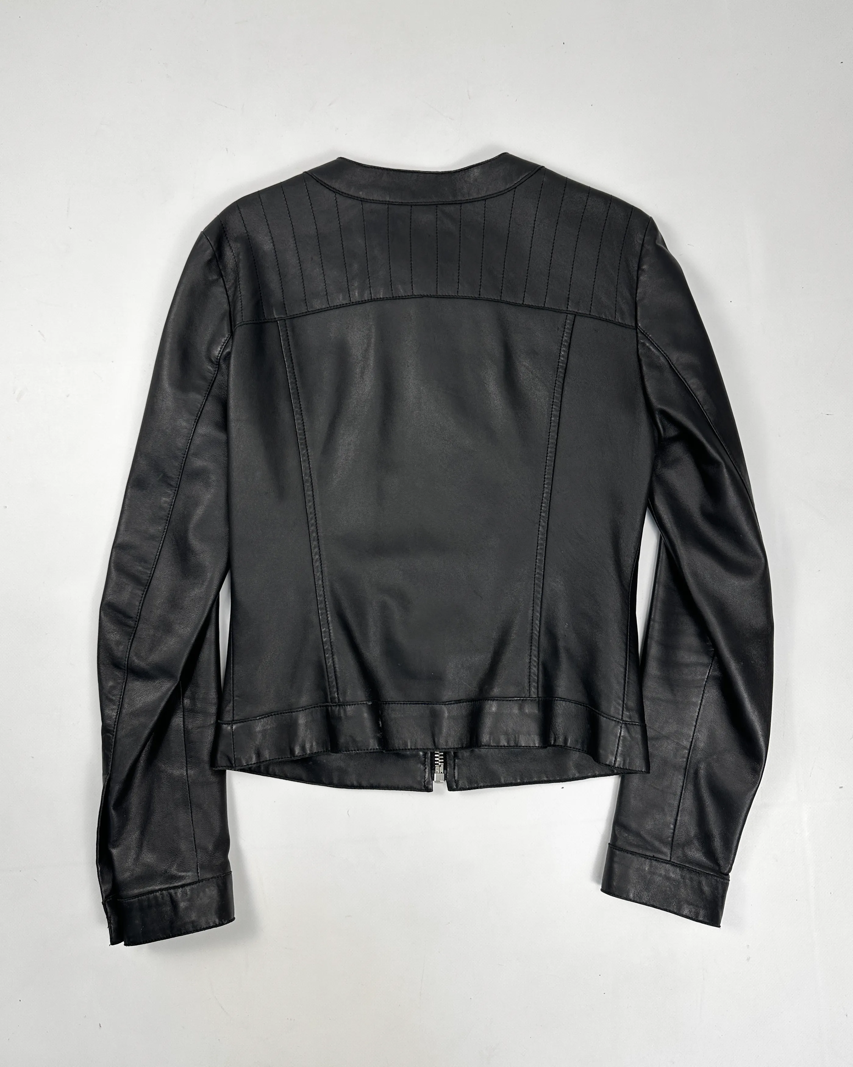 Dirk Bikkembergs Black Leather Zipped Jacket 2000's