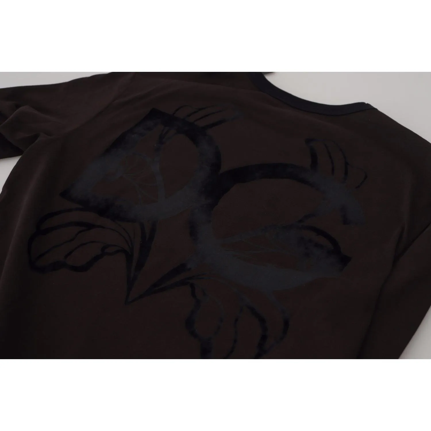 Dolce & Gabbana Elegant Brown Crewneck Cotton Sweater