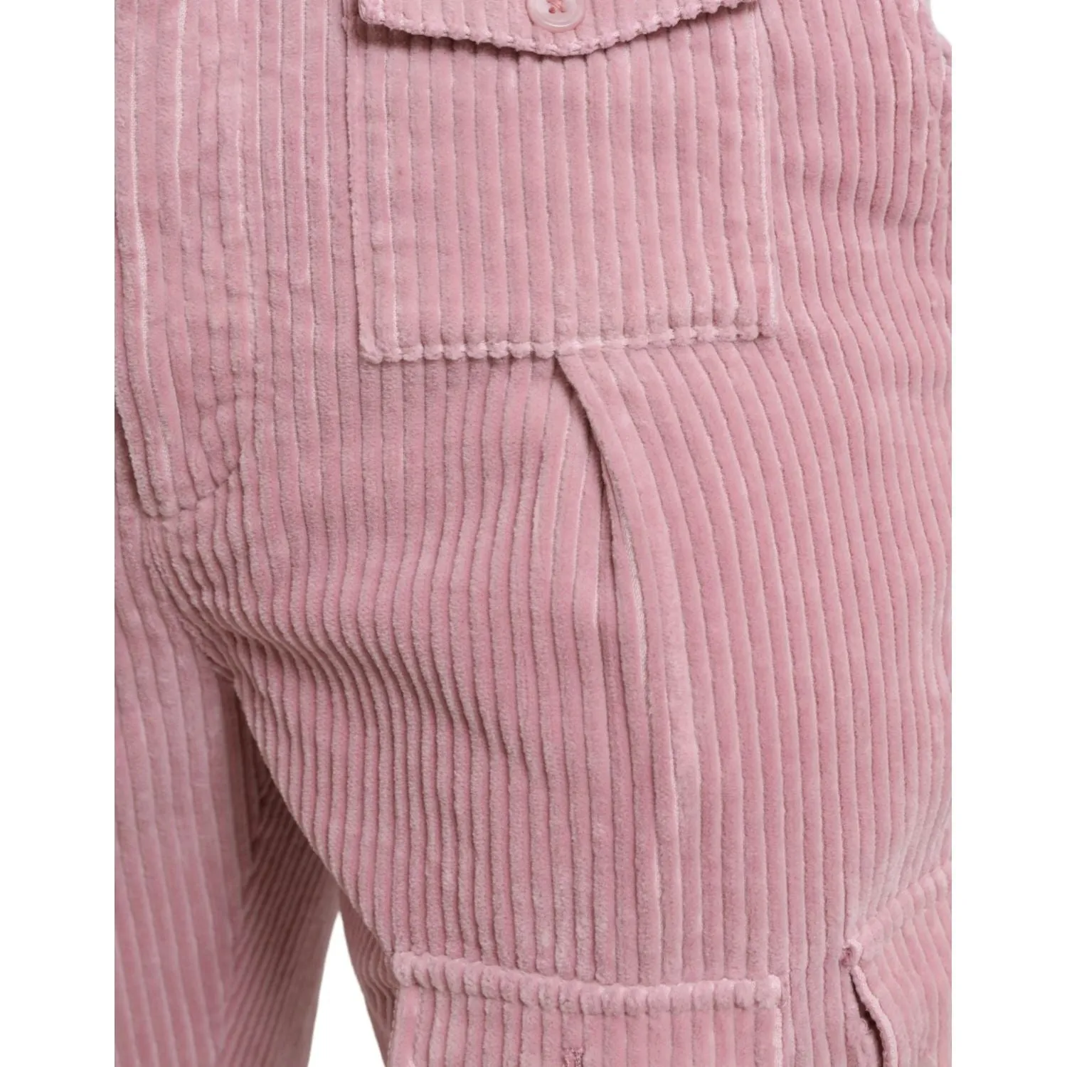 Dolce & Gabbana Pink Corduroy Cotton Stretch Skinny Cargo Jeans