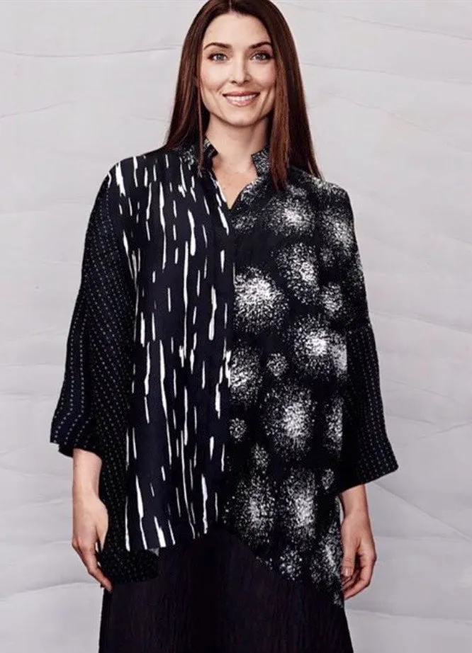 Dressori Paneled Cape Shirt