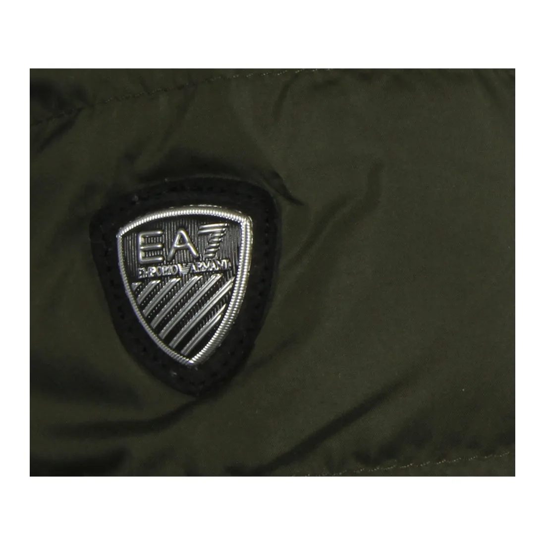 EA7 Quilted Green Down Jacket