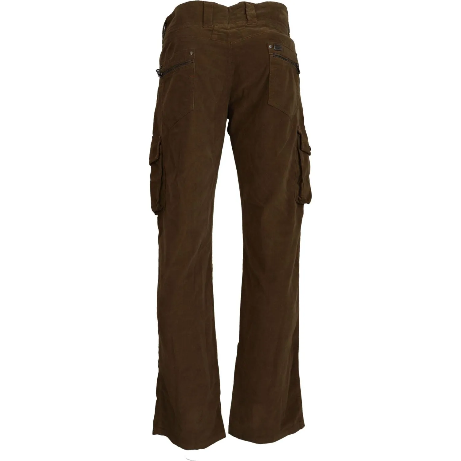 Ermanno Scervino Chic Brown Corduroy Cargo Pants