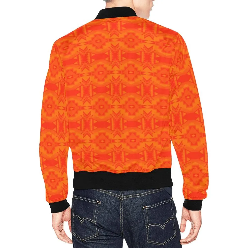 Fancy Orange Bomber Jacket for Men