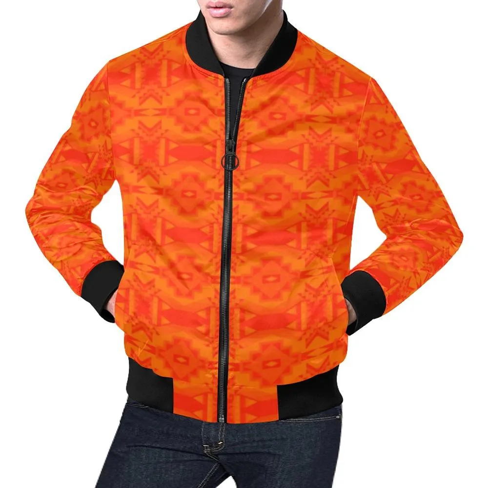 Fancy Orange Bomber Jacket for Men