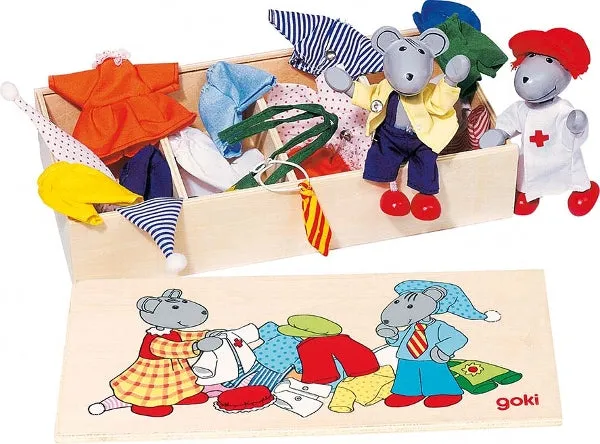 Flexible puppets - Mouse Wardrobe, Lia & Luca