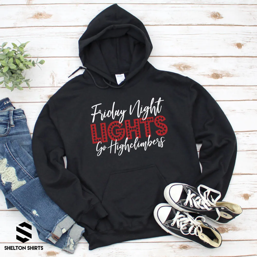 Friday Night Lights in Glitter Marquee Football Hoodie