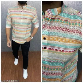 FULL SLEEVE PRINTED RAYON SHIRT FOR MEN GV 60