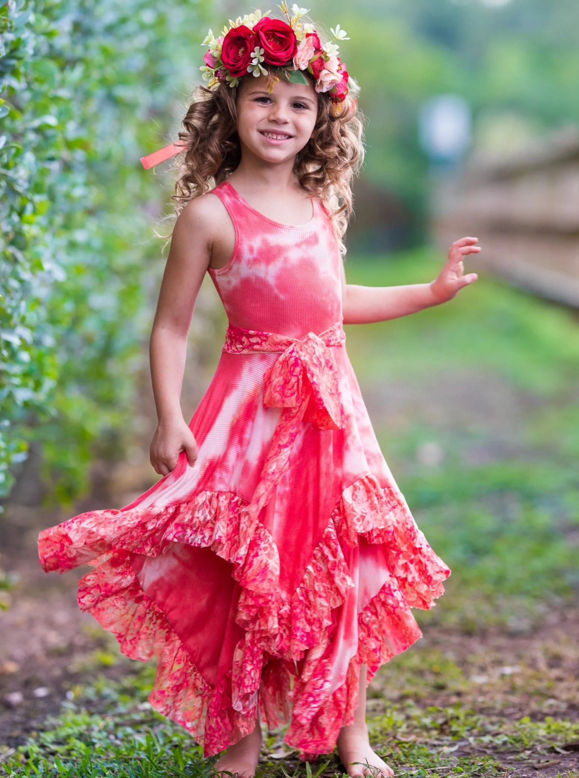 Girls Boho Handkerchief Dress