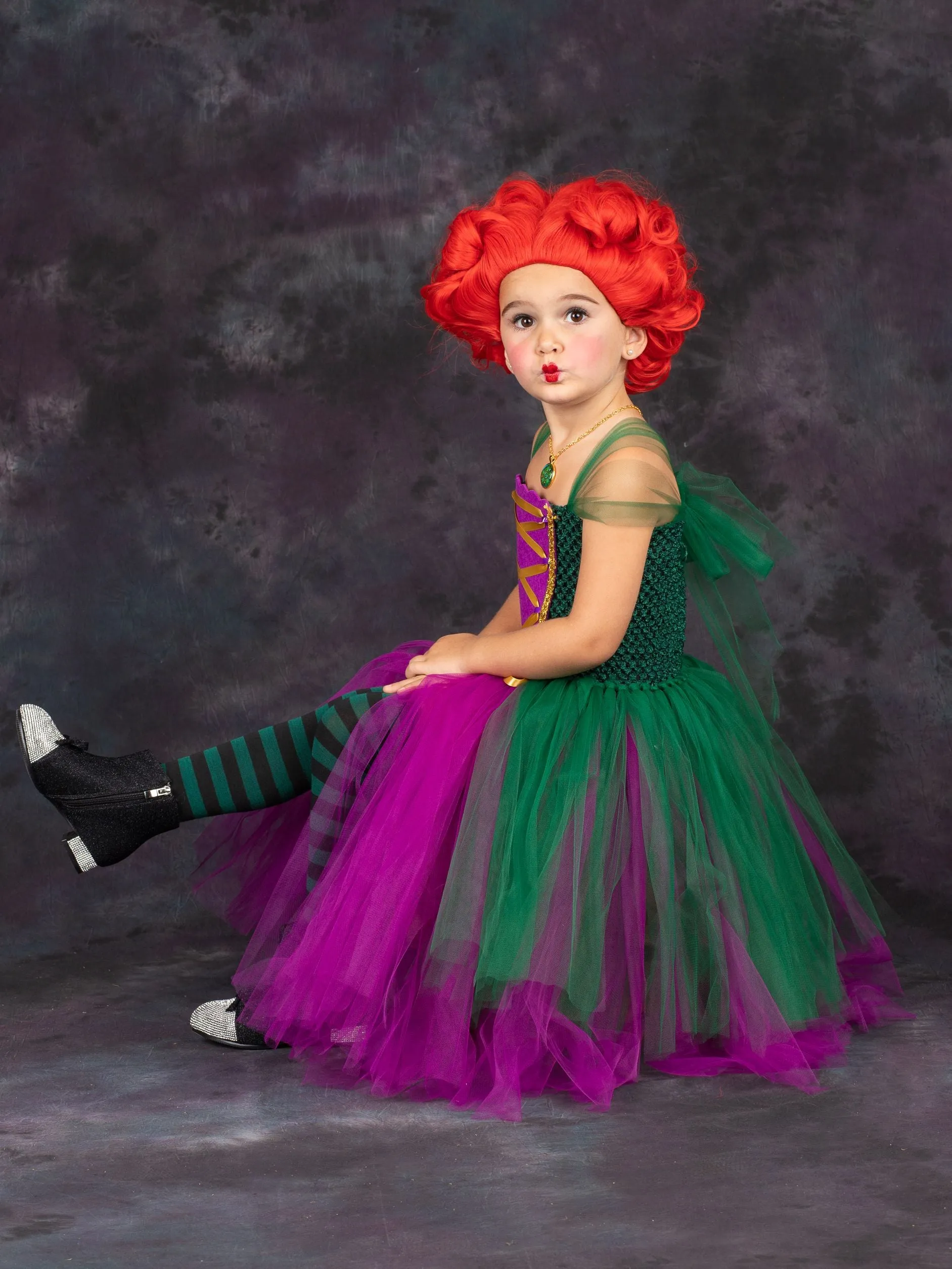 Girls Hocus Pocus Winifred Sanderson Inspired Costume Dress