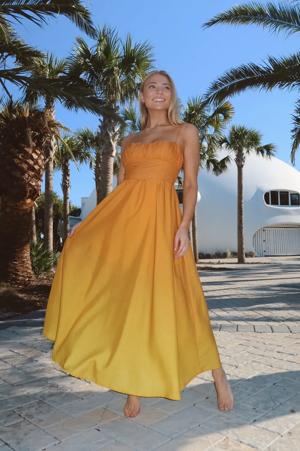 GOLDEN OMBRE MAXI DRESS