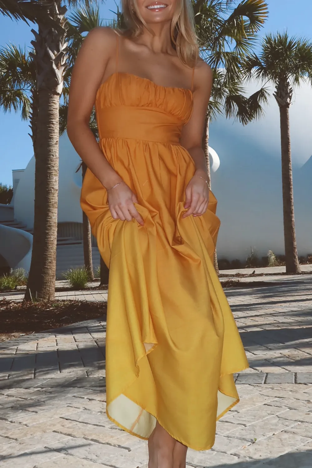 GOLDEN OMBRE MAXI DRESS