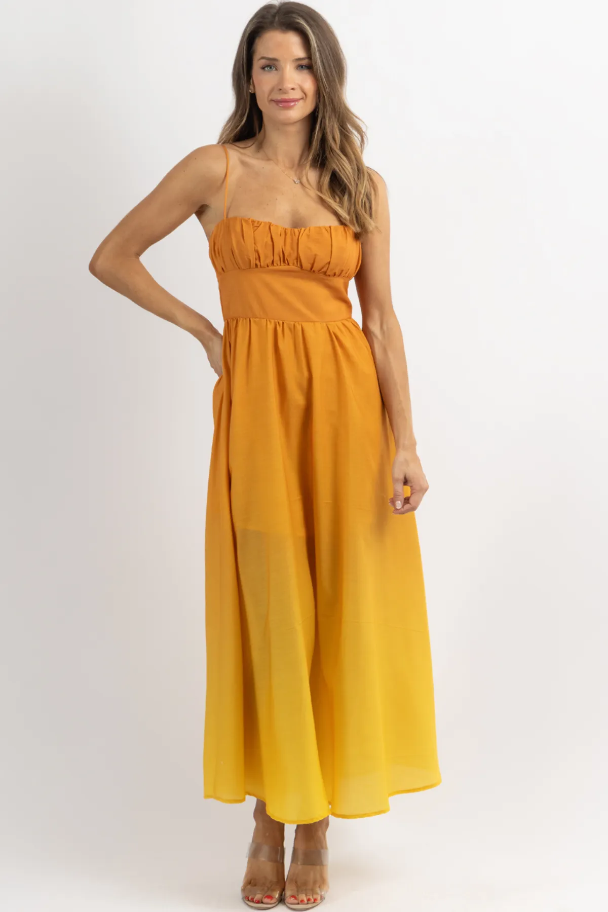 GOLDEN OMBRE MAXI DRESS