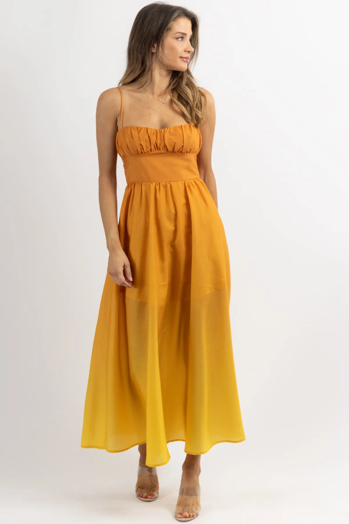 GOLDEN OMBRE MAXI DRESS