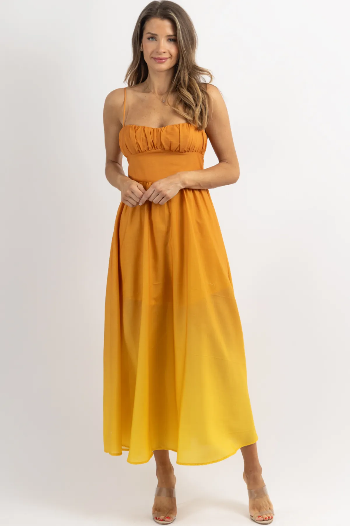 GOLDEN OMBRE MAXI DRESS