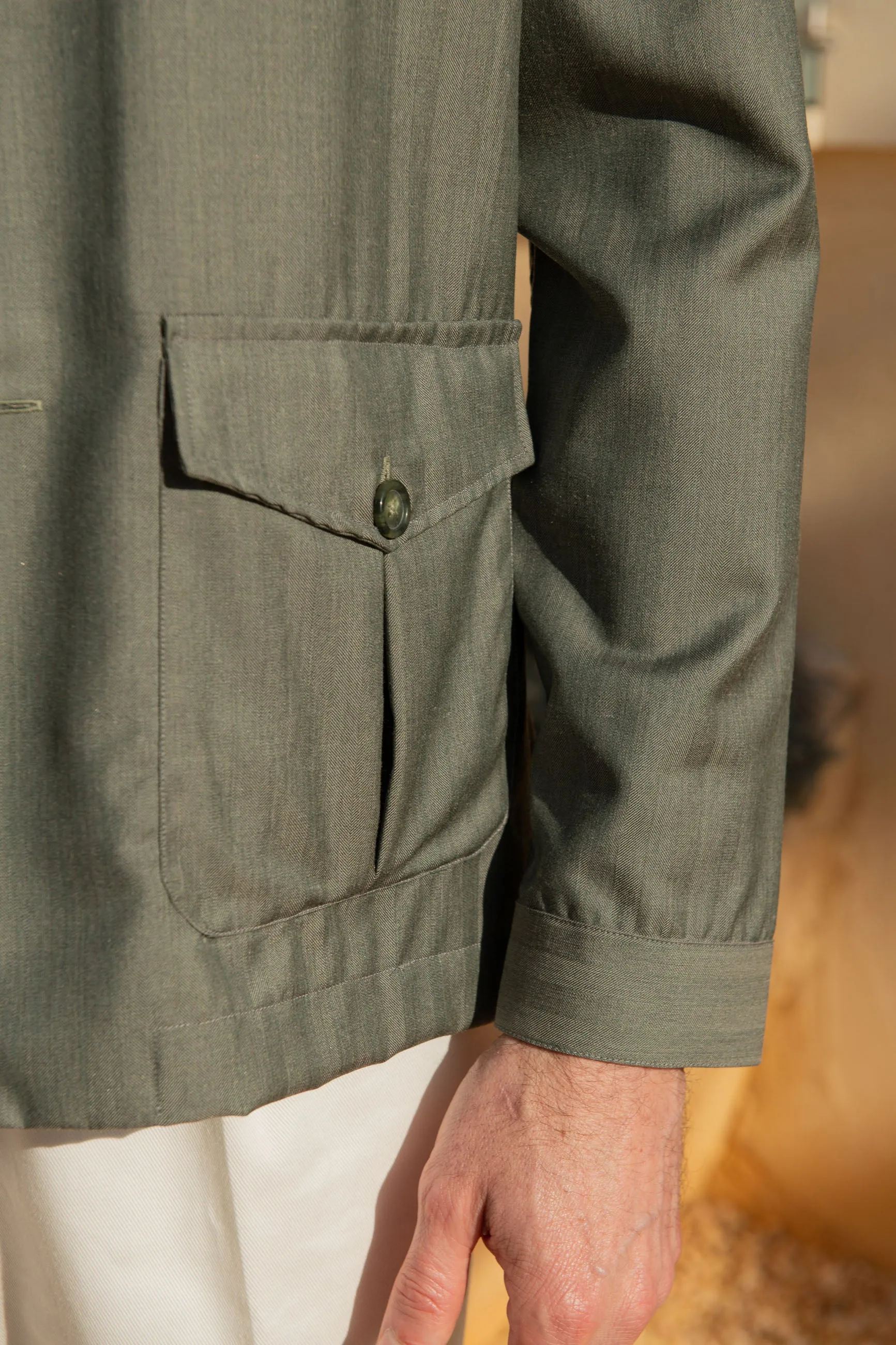 Green Solaro Safari Jacket – Made in Italy