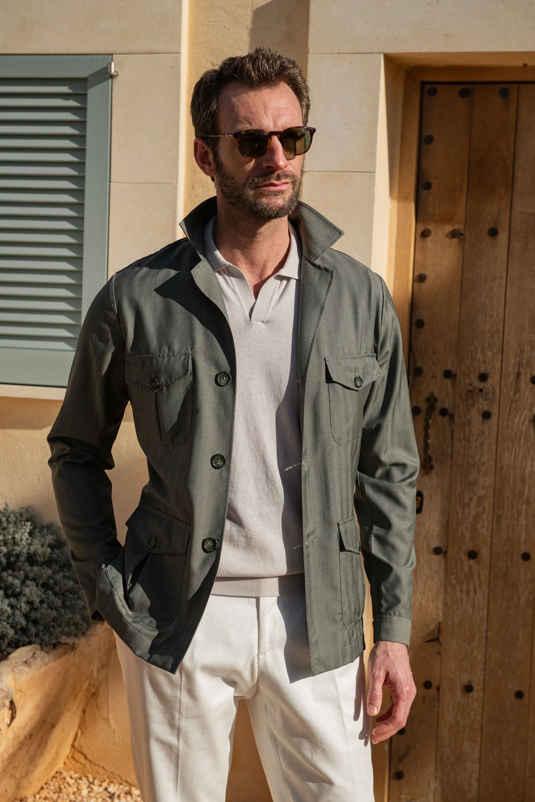 Green Solaro Safari Jacket – Made in Italy