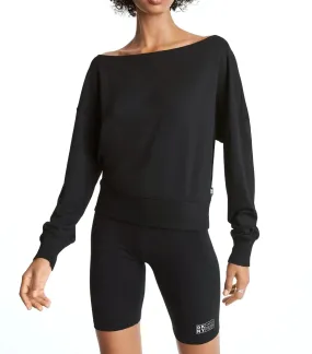 Greenwich Off the Shoulder Pullover Black