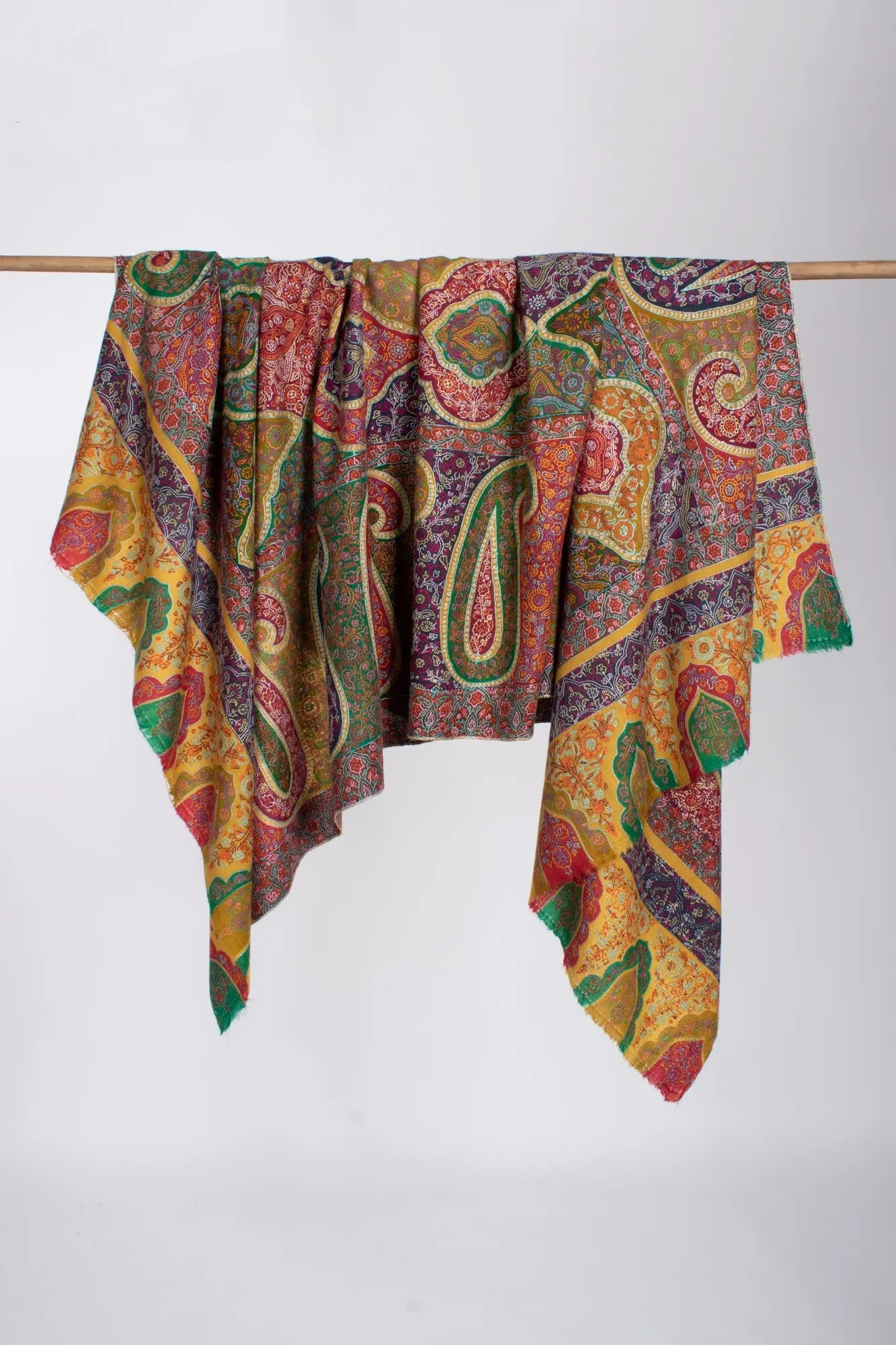 Hand Embroidered Kashmiri Pashmina Shawl - PALI