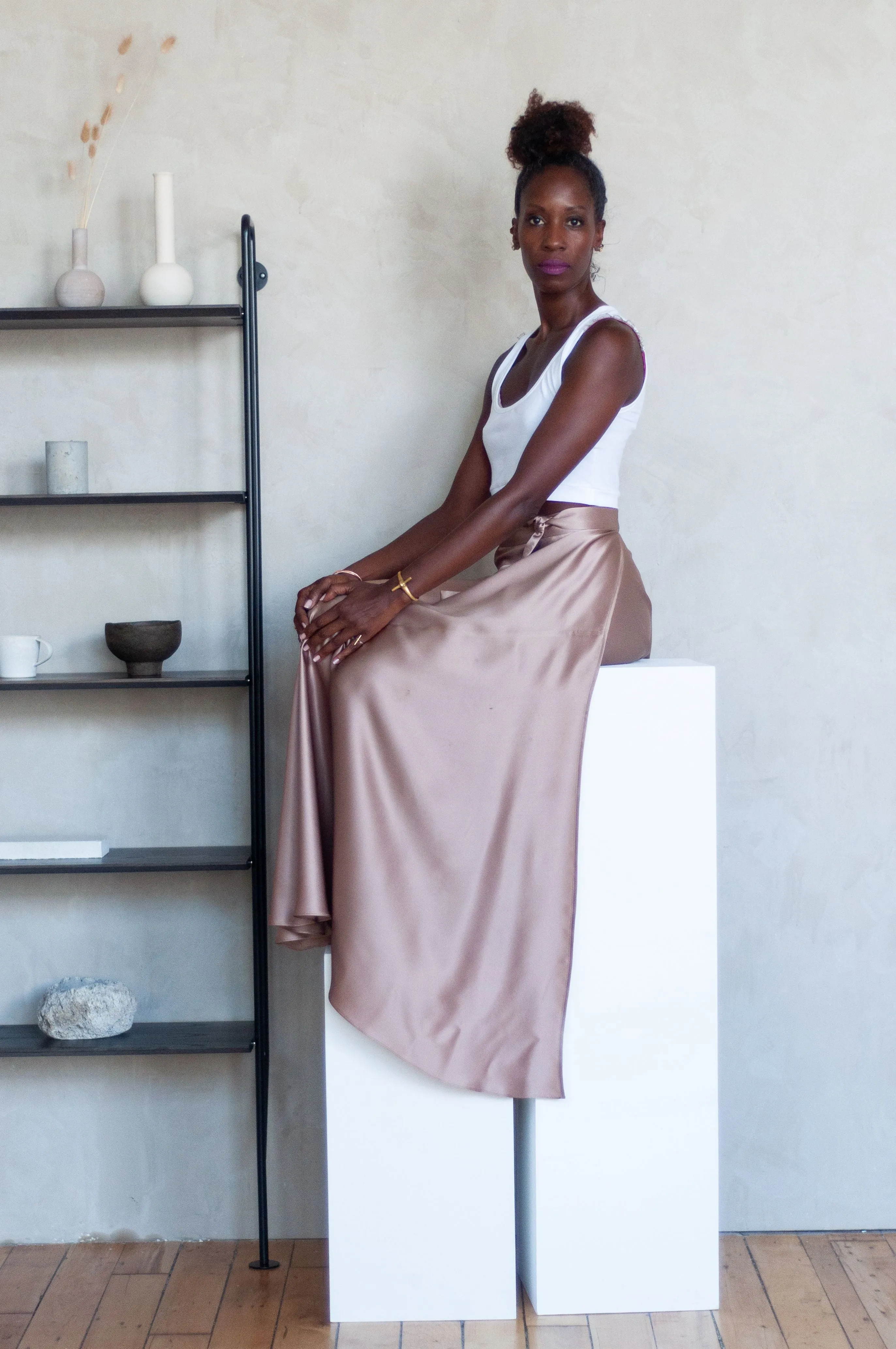 Healer Skirt in Silk Charmeuse