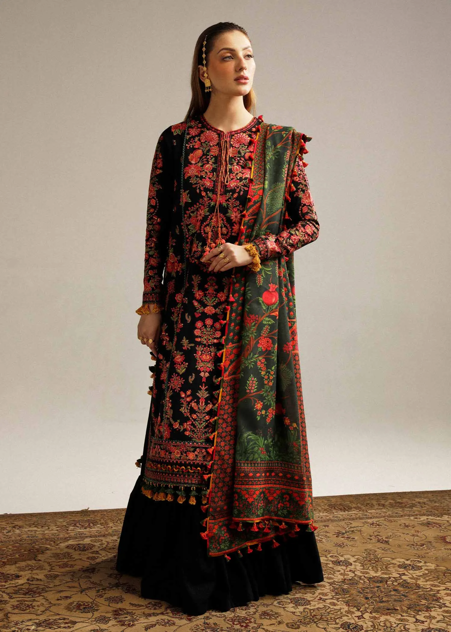 Hussain Rehar Winter Collection with Shawl – Raat