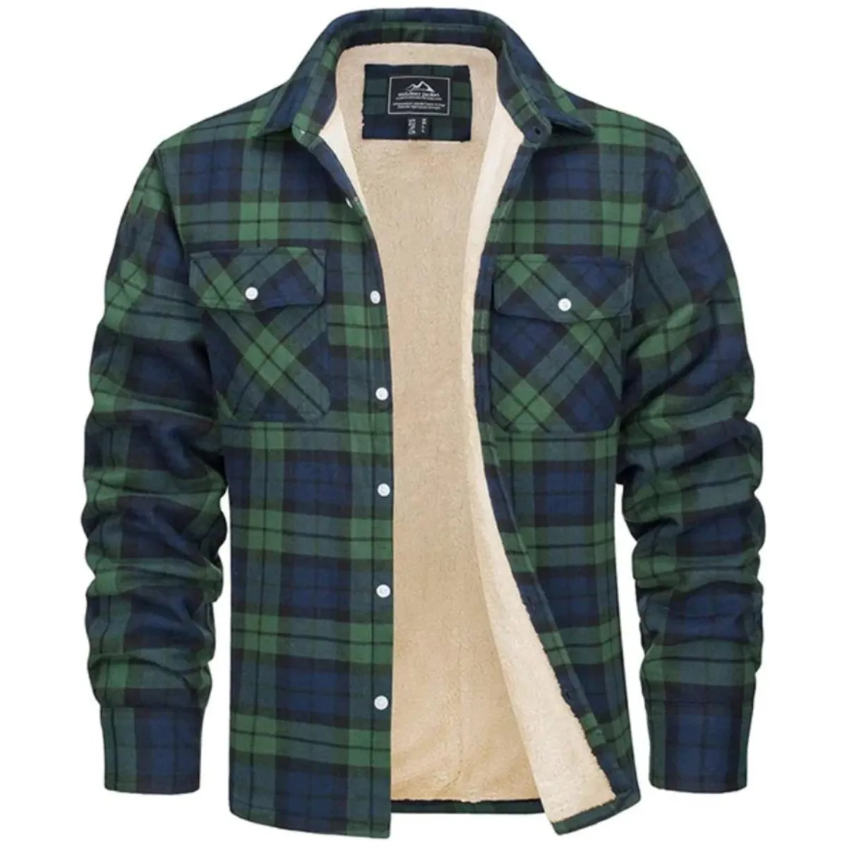 Jasper Jacket - Casual Fleece Checked Jacket for Men