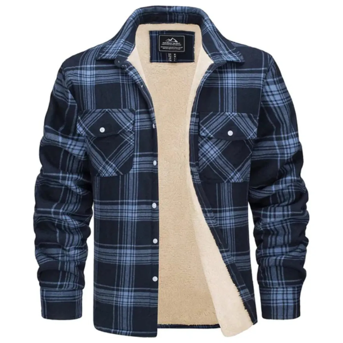 Jasper Jacket - Casual Fleece Checked Jacket for Men