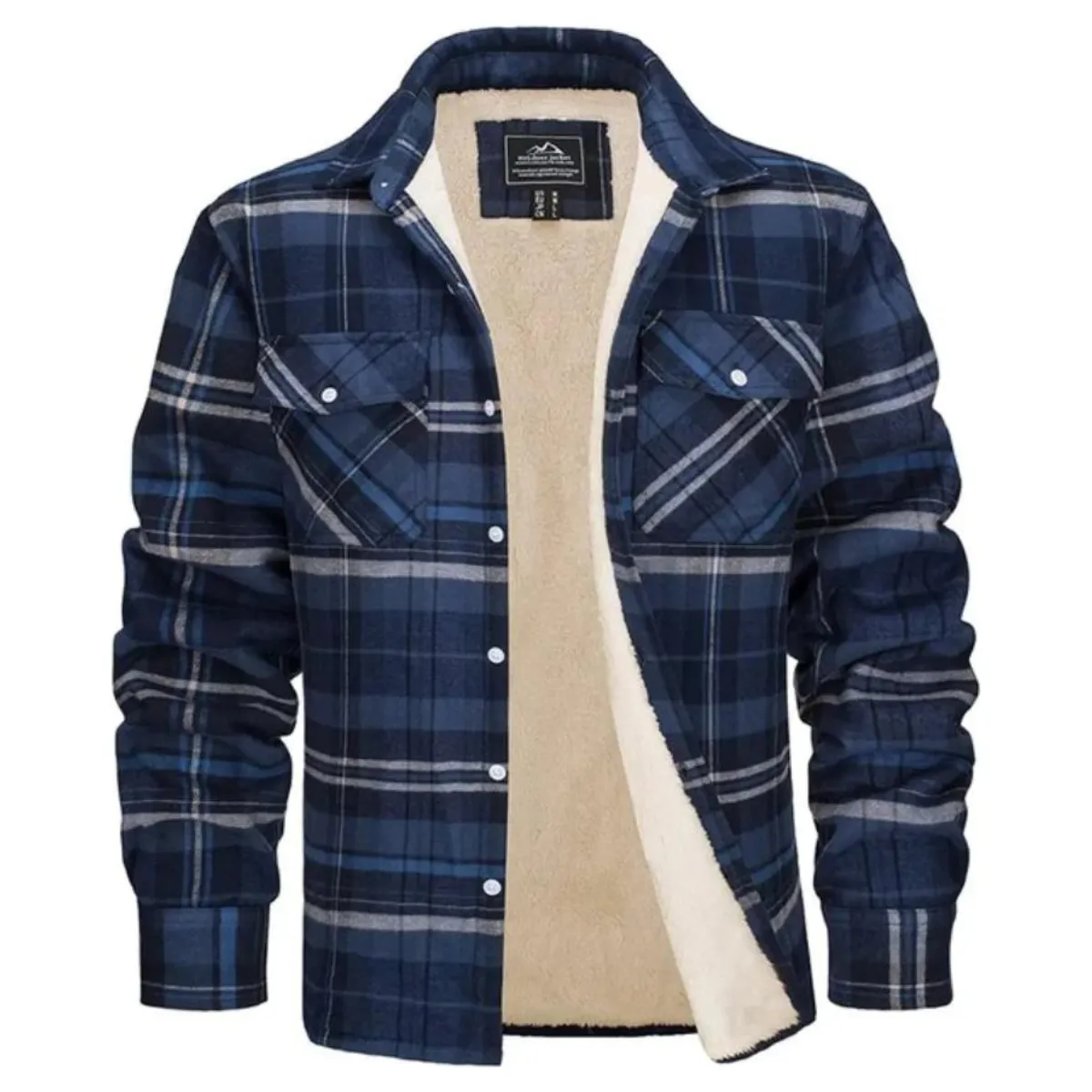 Jasper Jacket - Casual Fleece Checked Jacket for Men