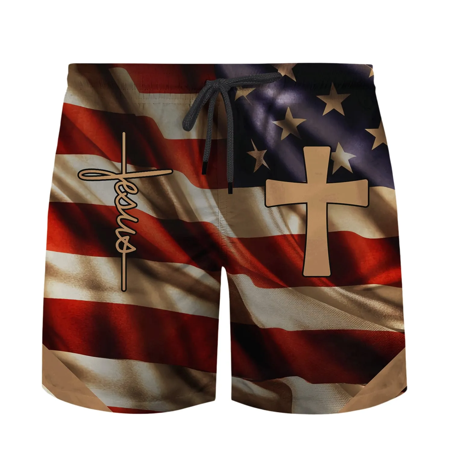 Jesus And Lion American Polo Shirt - Christian Shirts & Shorts