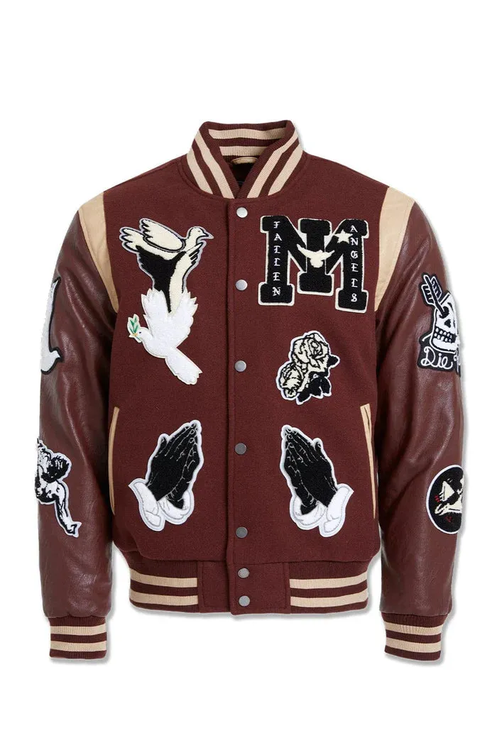 JORDAN CRAIG FALLEN ANGEL VARSITY JACKET MULTI COLORS