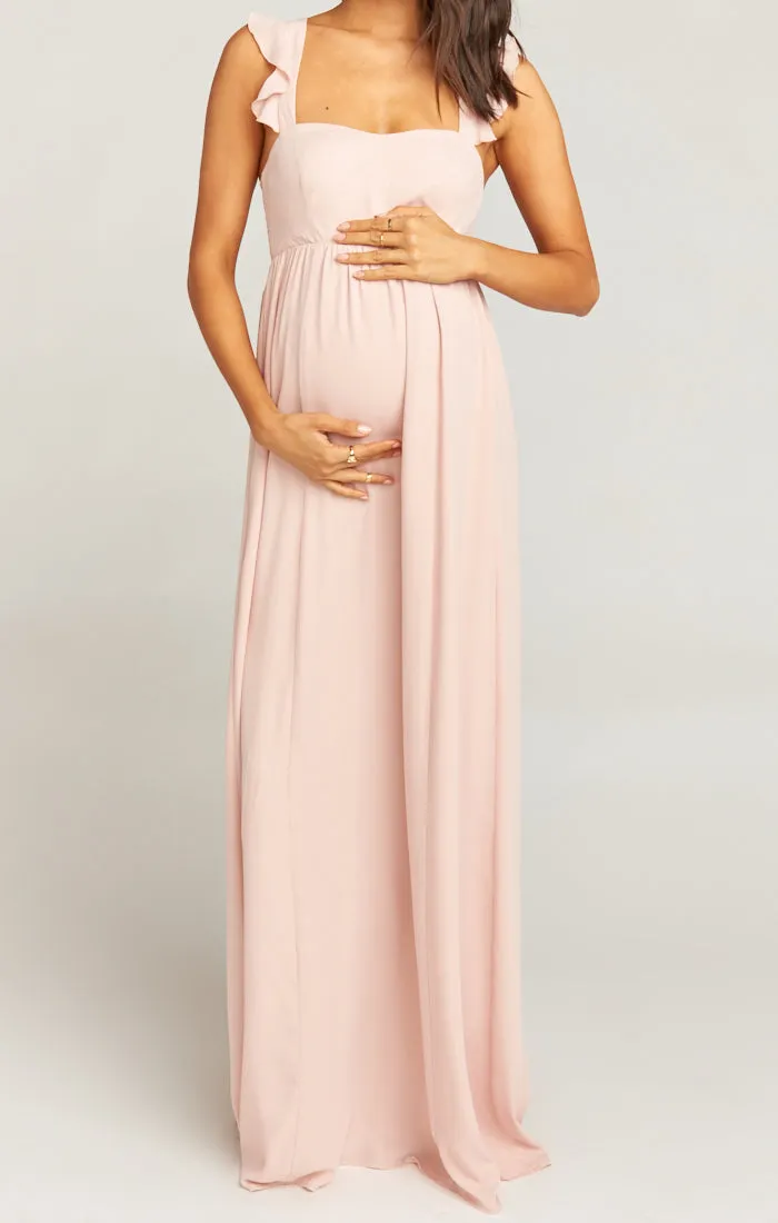 June Maxi Dress ~ Dusty Blush Crisp