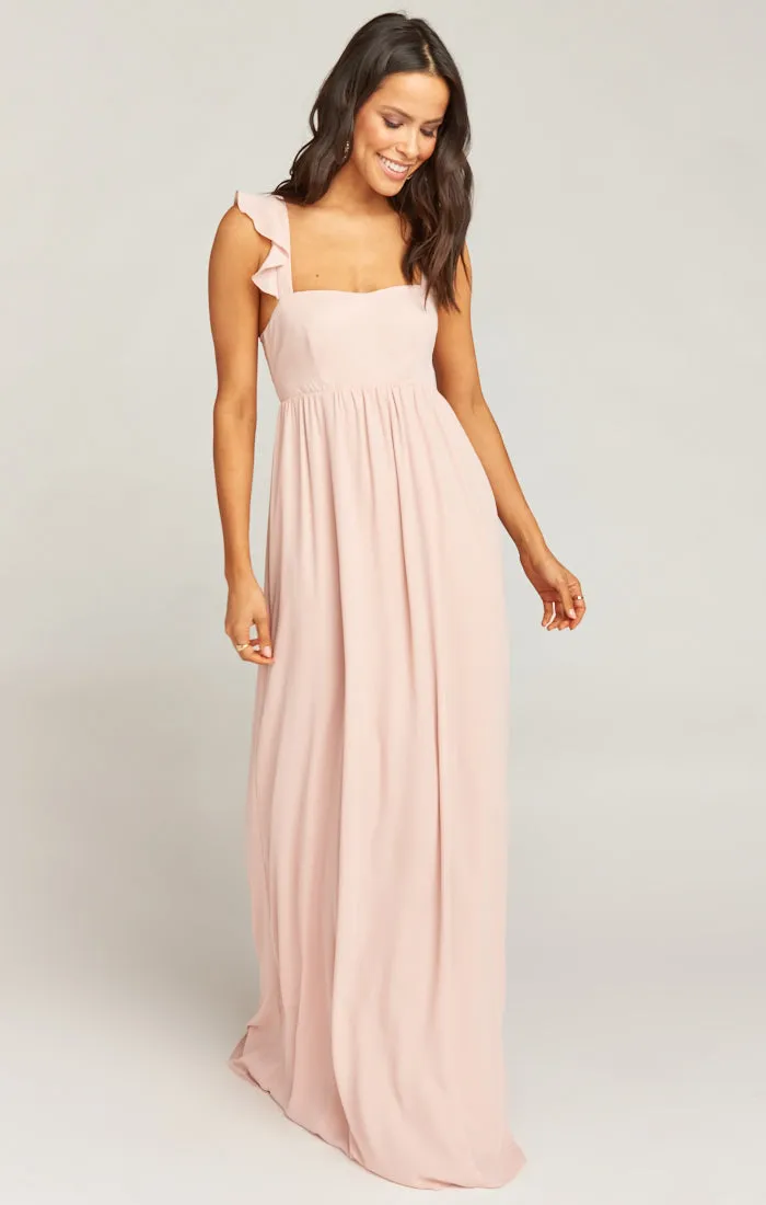 June Maxi Dress ~ Dusty Blush Crisp