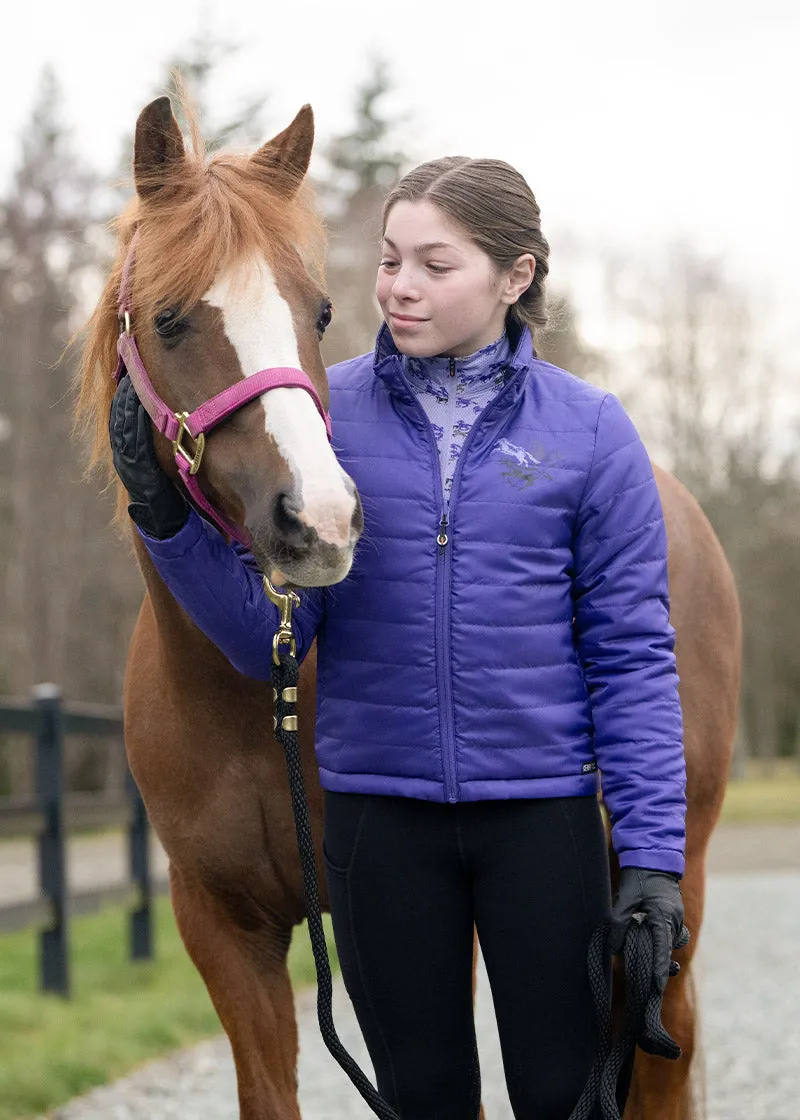 Kids Pony Tracks Reversible Quilted Riding Jacket