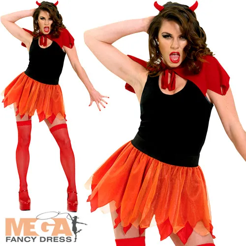 Ladies Devil Tutu, Horns & Cape Halloween Accessory