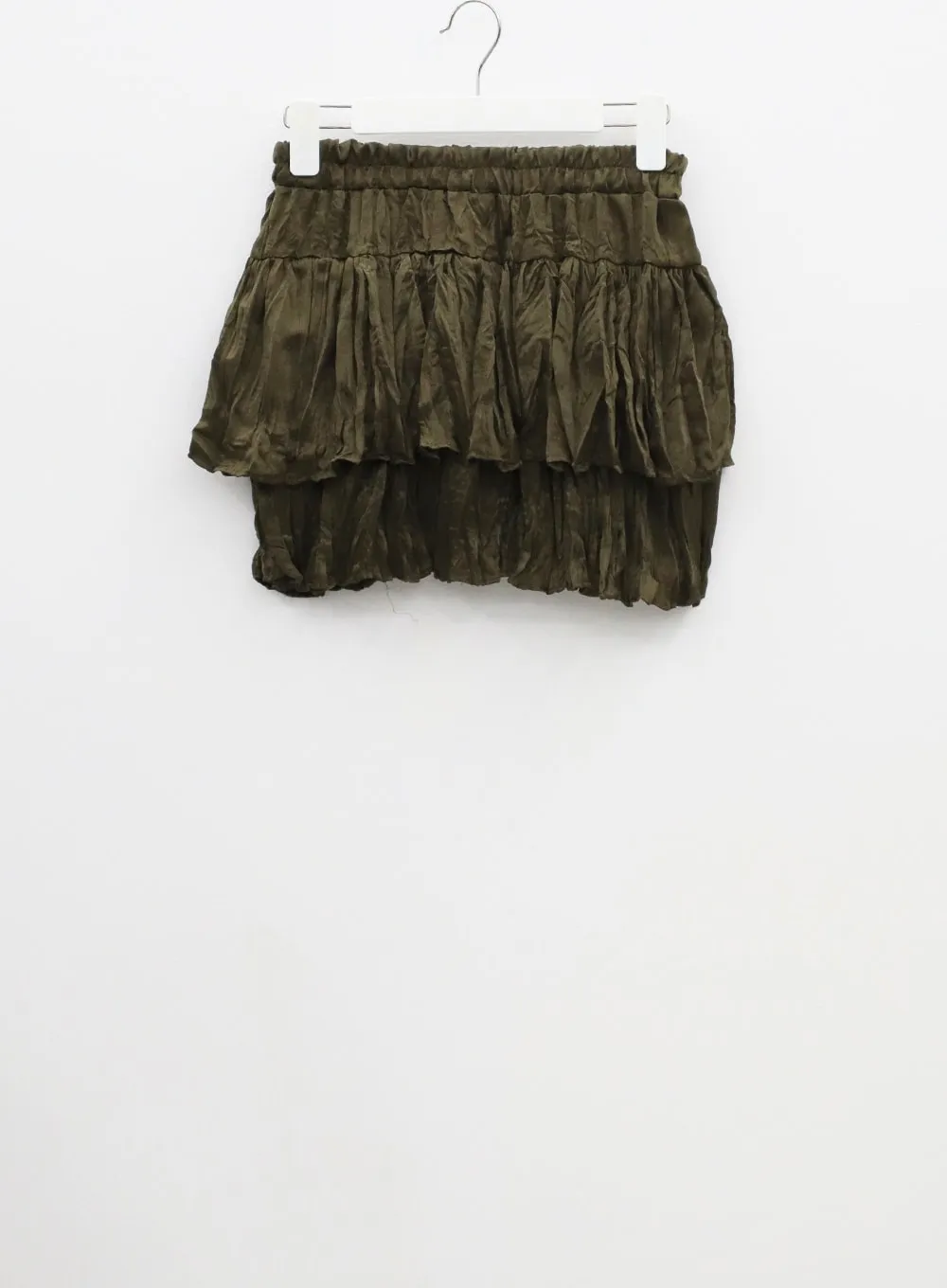 Layered Ruched Mini Skirt CF301