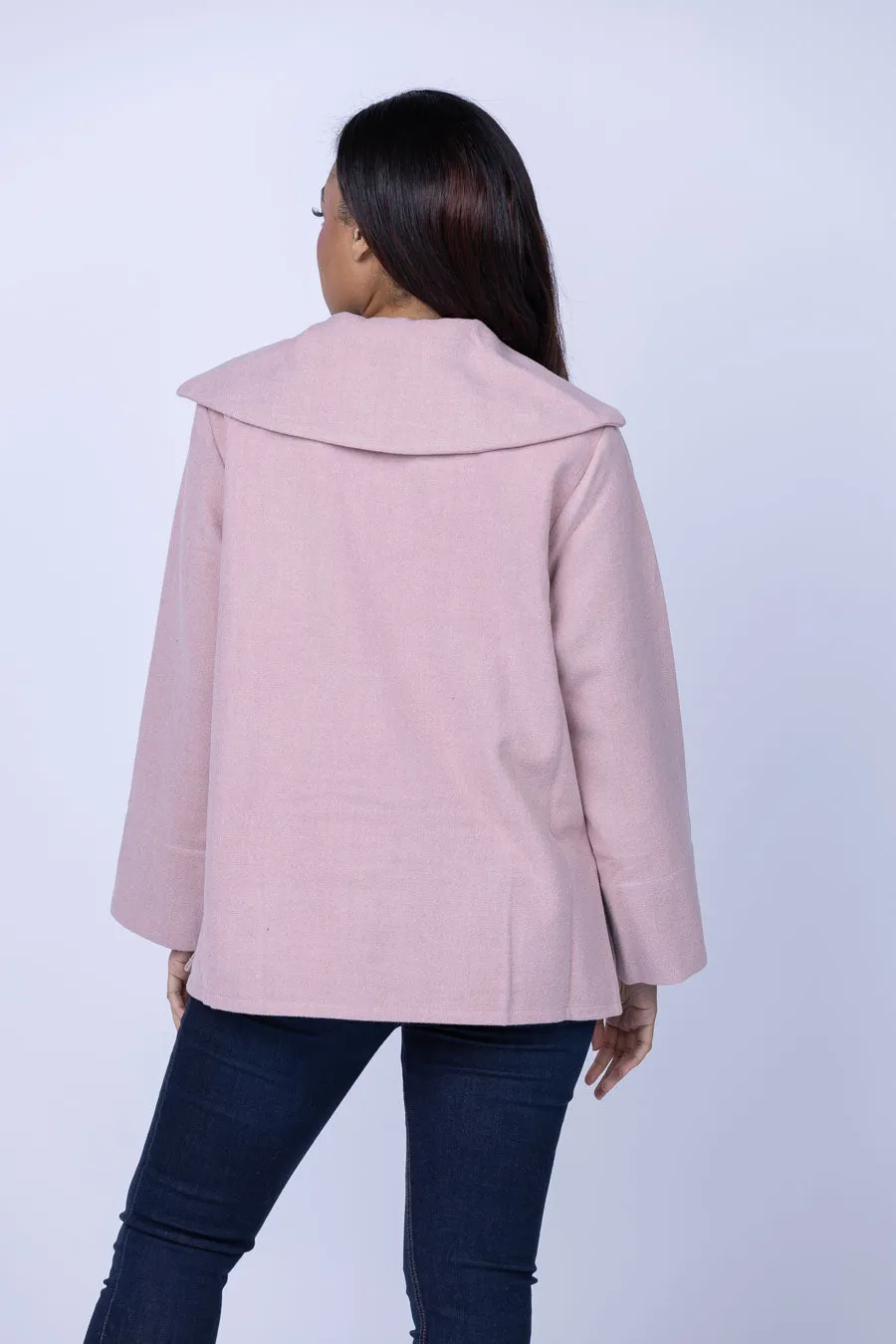 Lilla P Full Sleeve Split Neck Pullover in Pink Quartz