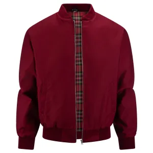 Mens Harrington Bomber Jacket - Burgundy