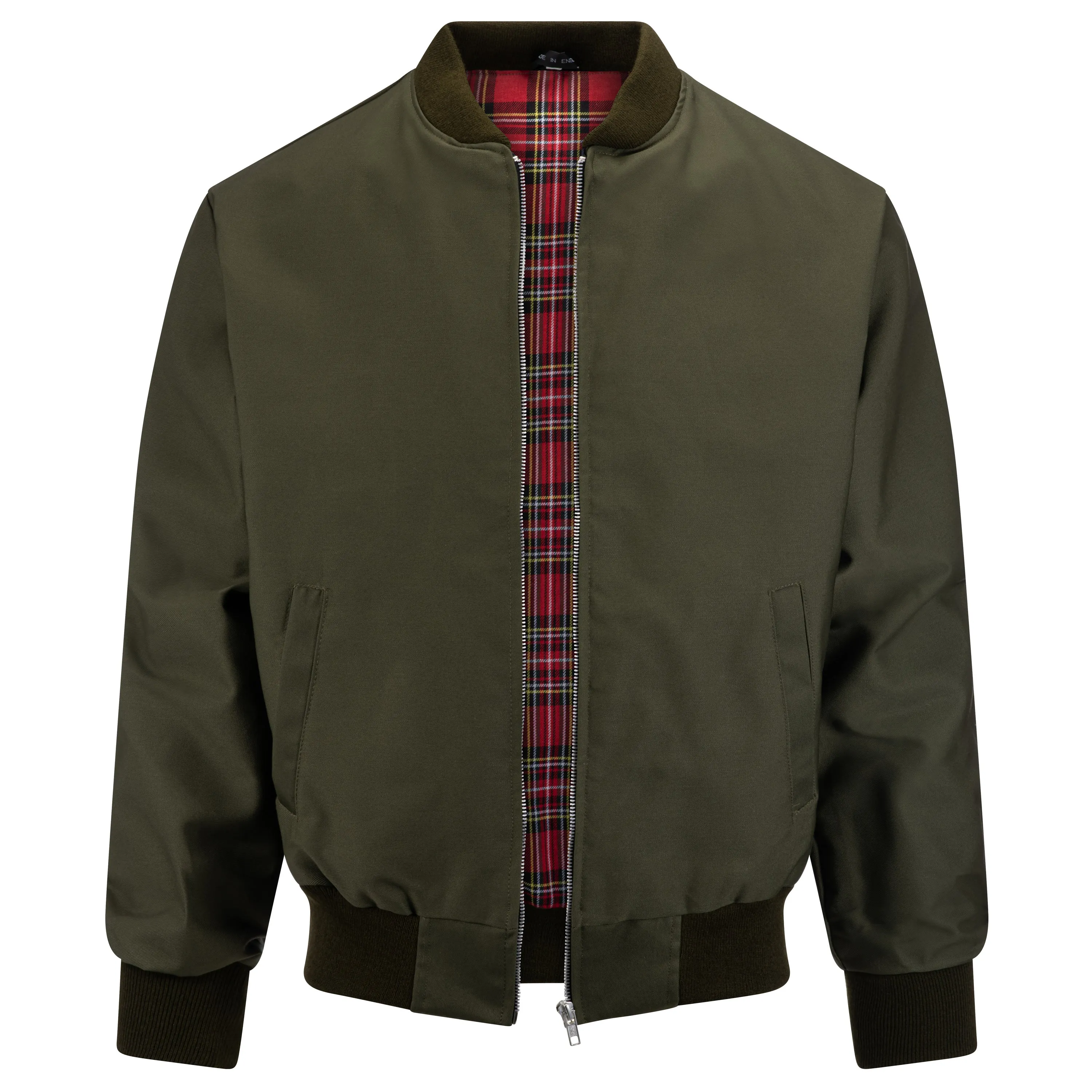 Mens Harrington Bomber Jacket - Olive