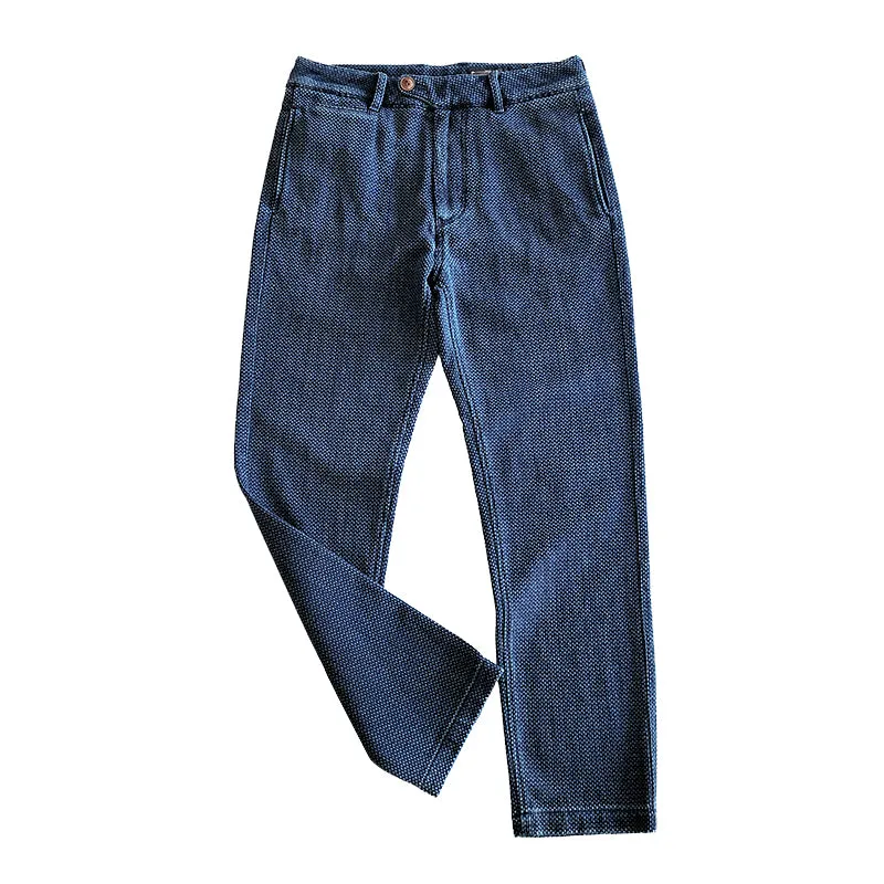 Men's Indigo Sashiko Suit Pants