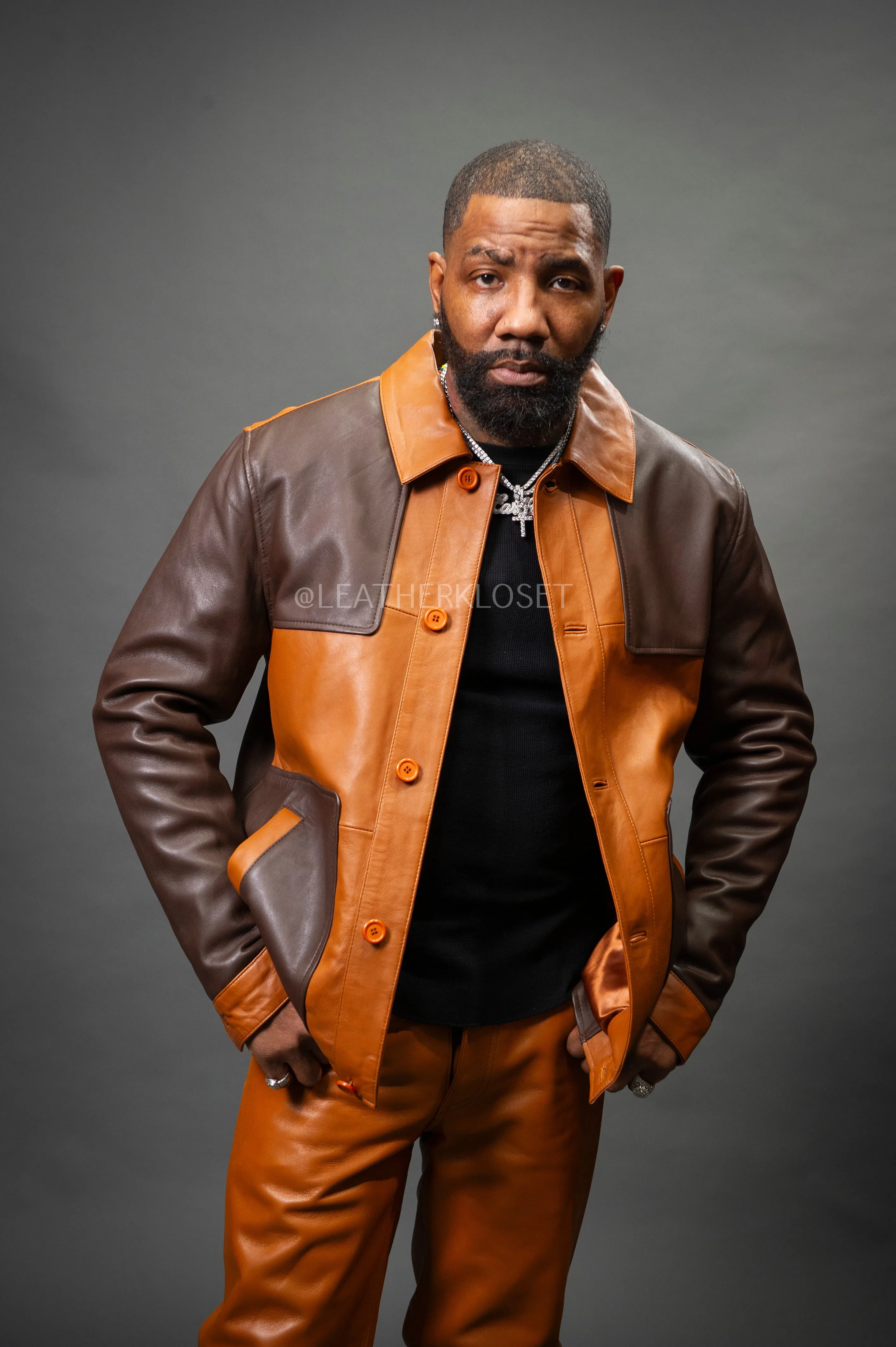 Men's Luther Leather Shirt [Brown/Saddle]