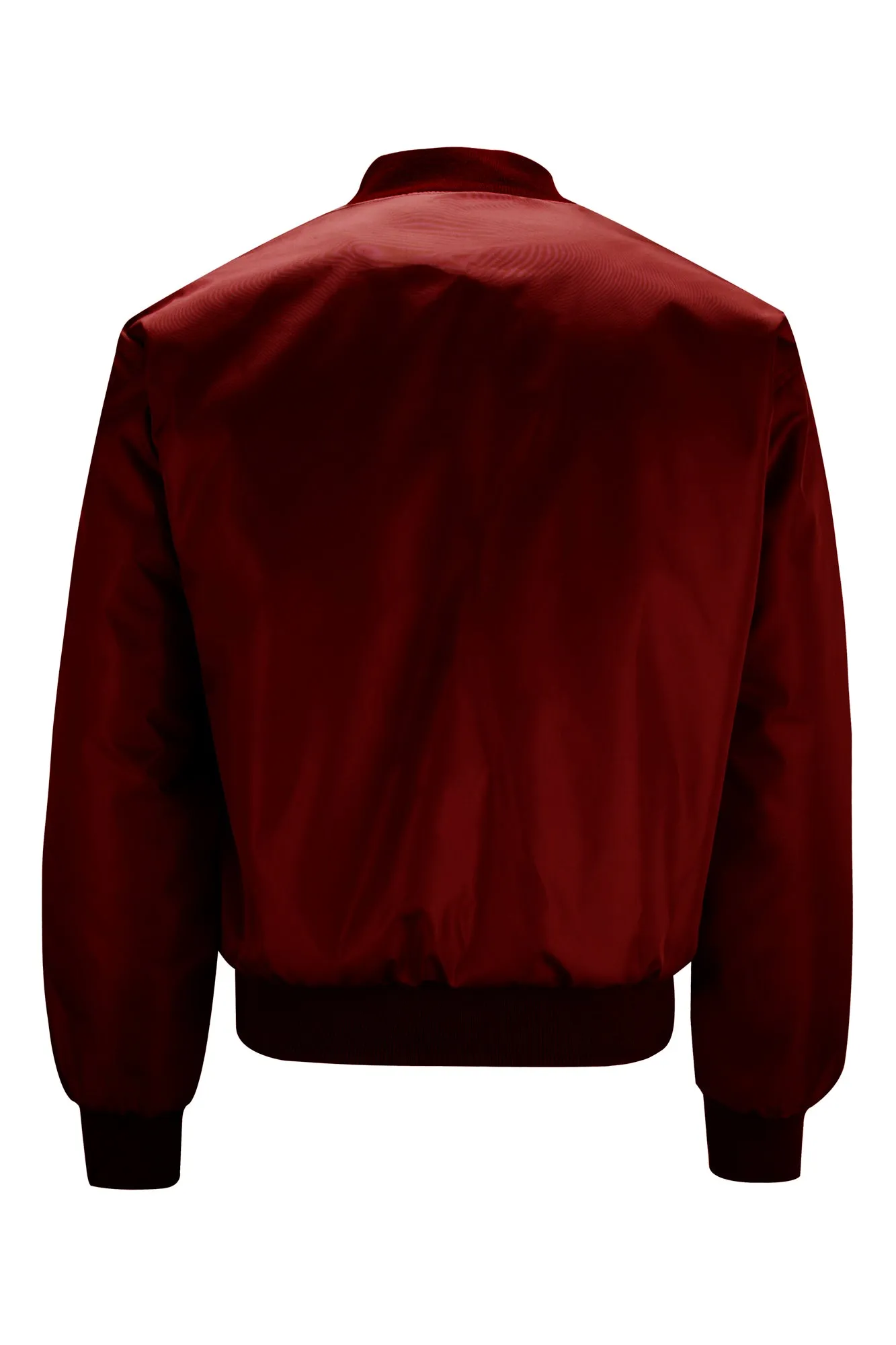 Mens MA1 Flight Bomber Jacket - Burgundy