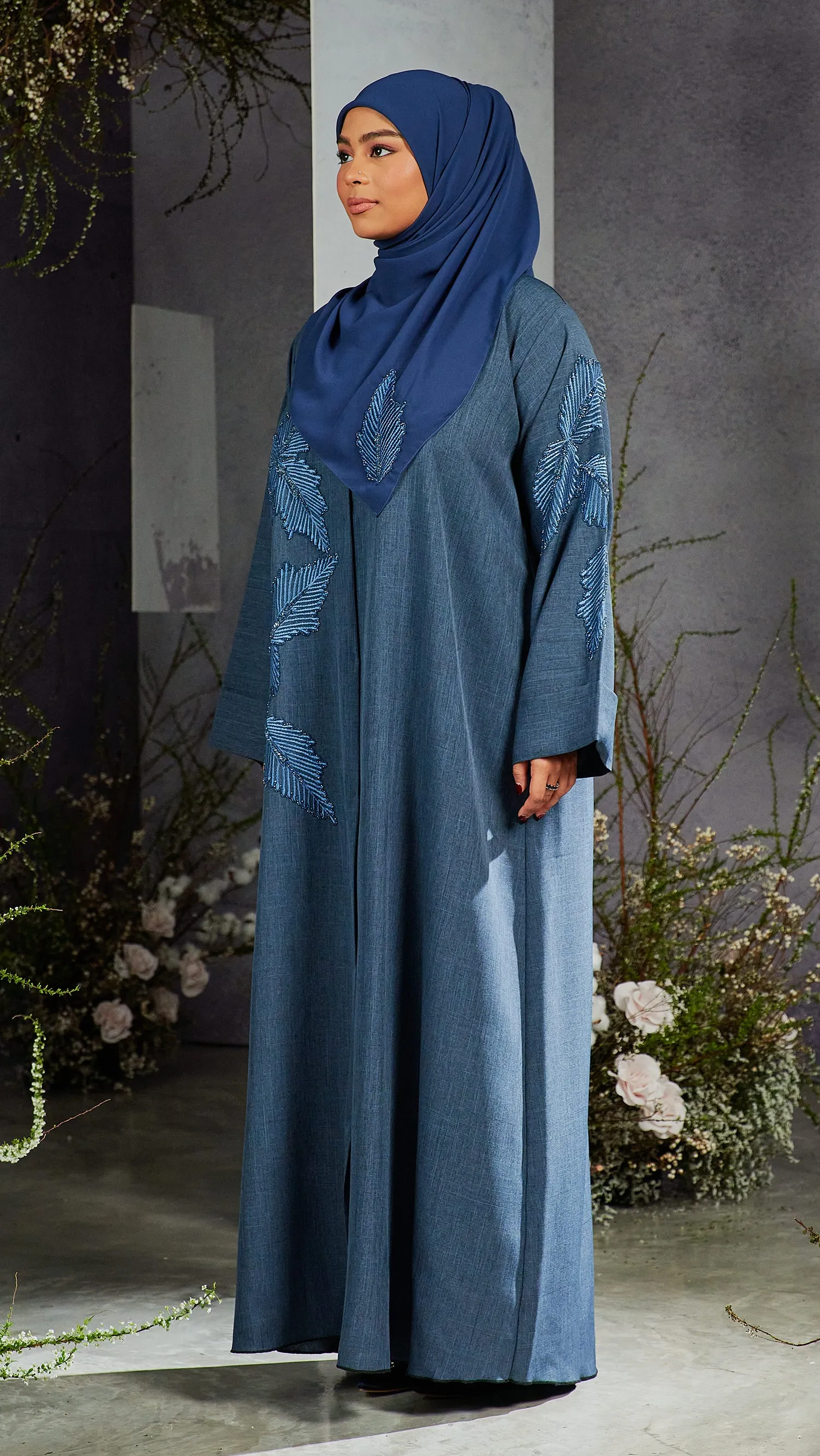 Nawal Blue Jeans Abaya  (CLEARANCE)