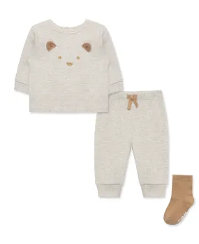 Oatmeal Bear Jogger Set