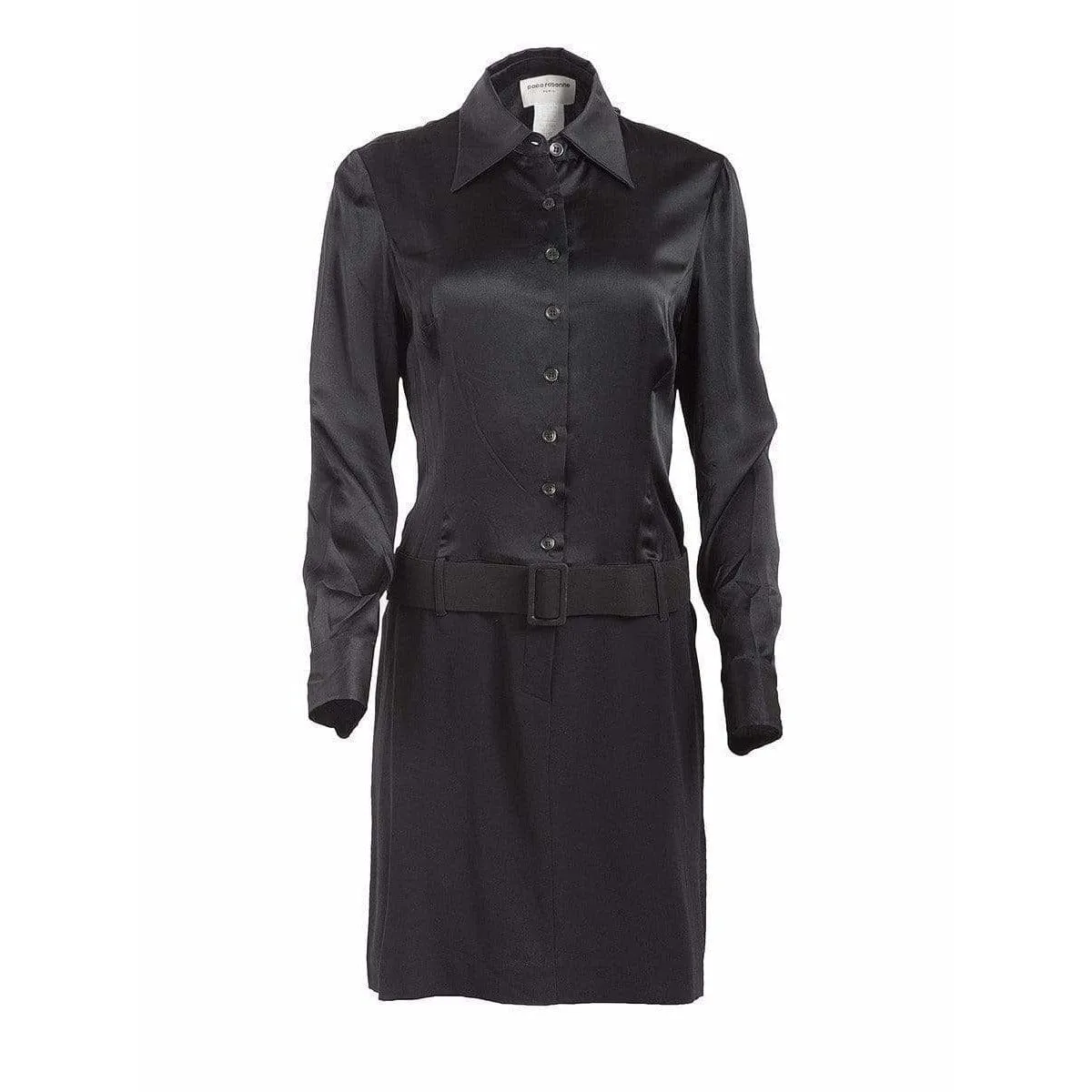 Paco Rabanne Silk Belted Shirt Dress