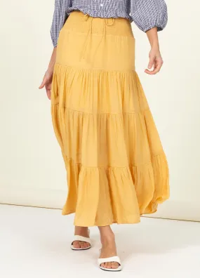 Perfect Beginnings Tiered Maxi Skirt