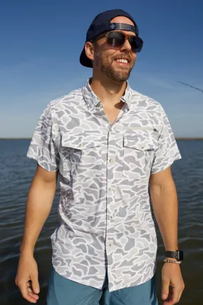 Performance Fishing Shirt - White Camo