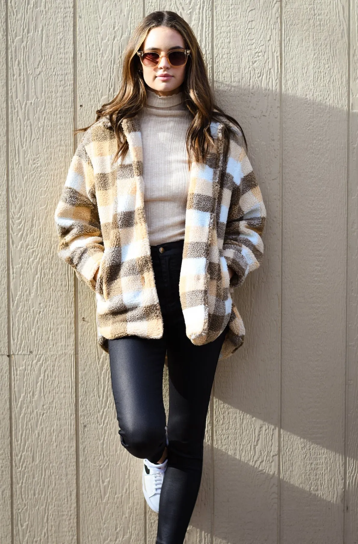 Plaid Sherpa Jacket