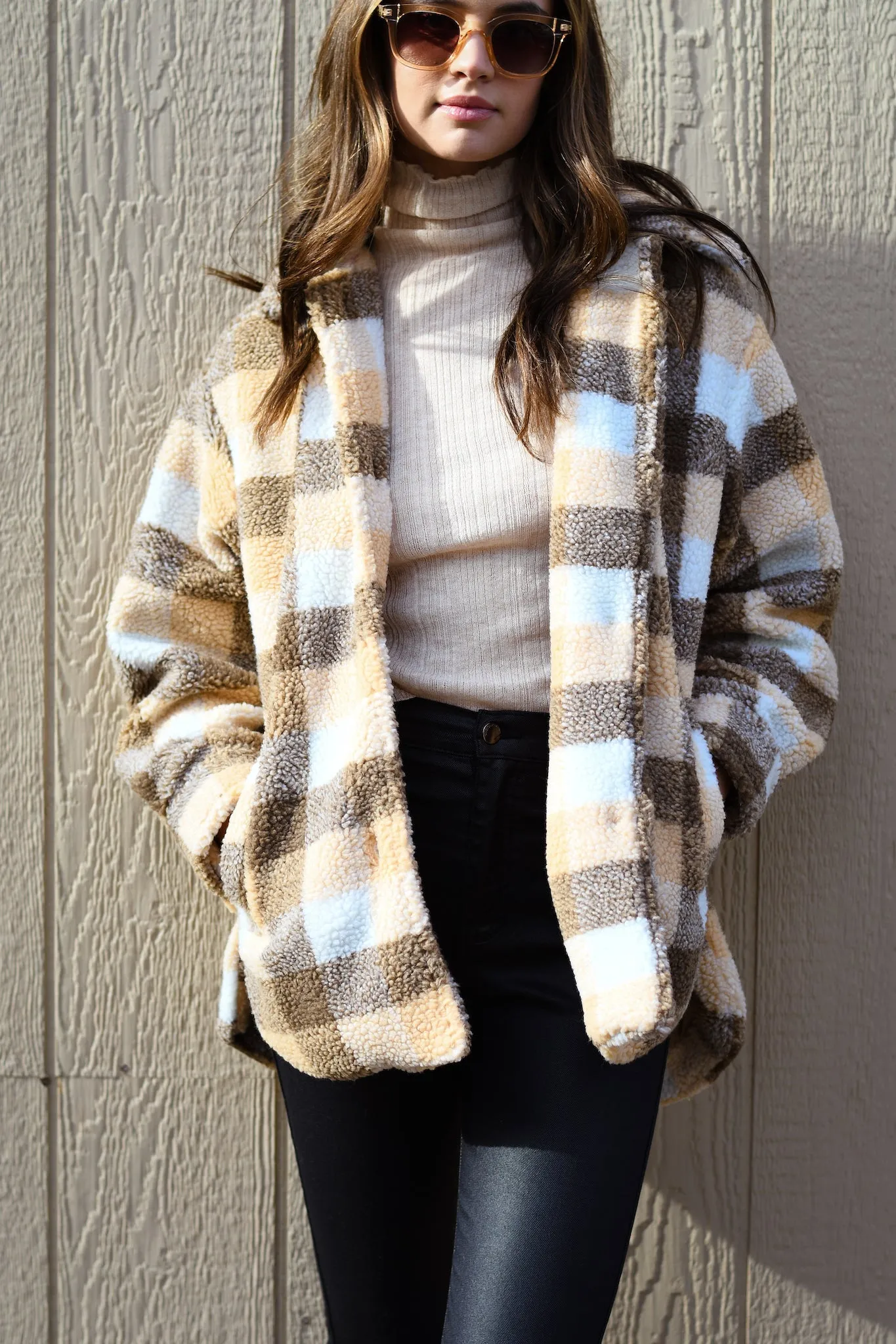 Plaid Sherpa Jacket