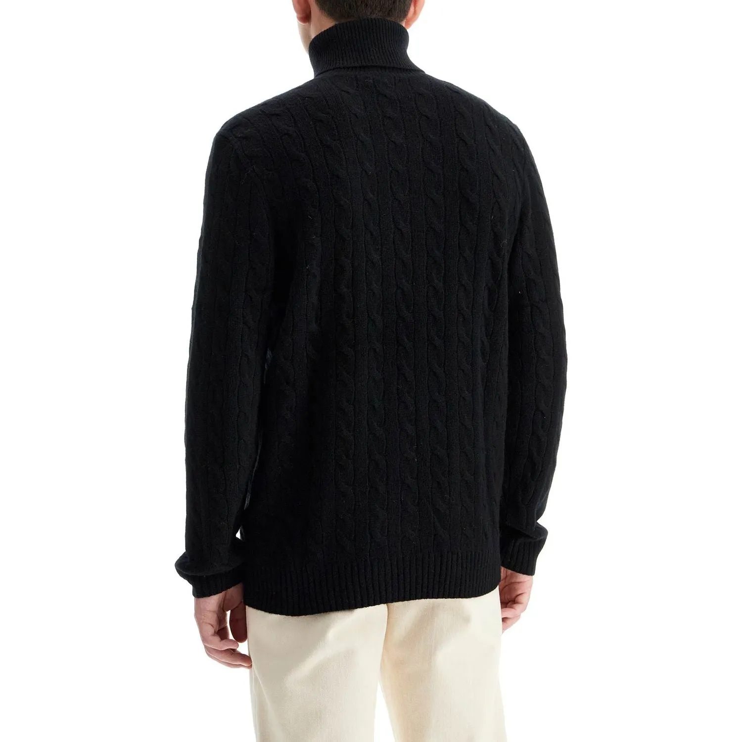 Polo Ralph Lauren cable-knit wool and cashmere turt