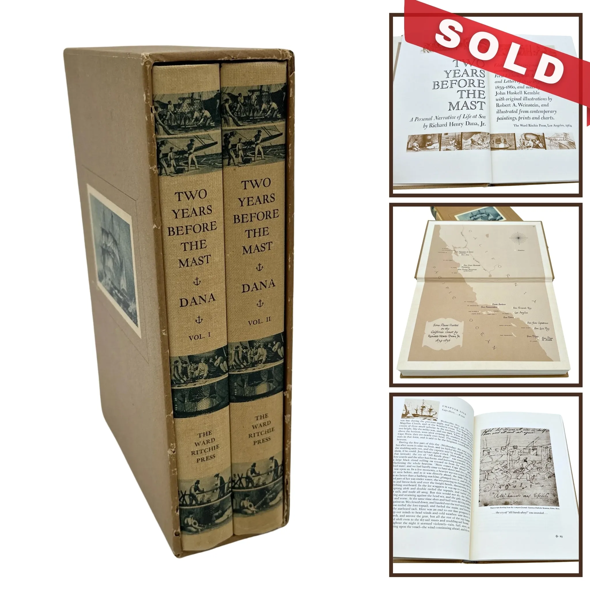 "Two Years Before the Mast" — Two volumes in a slipcase