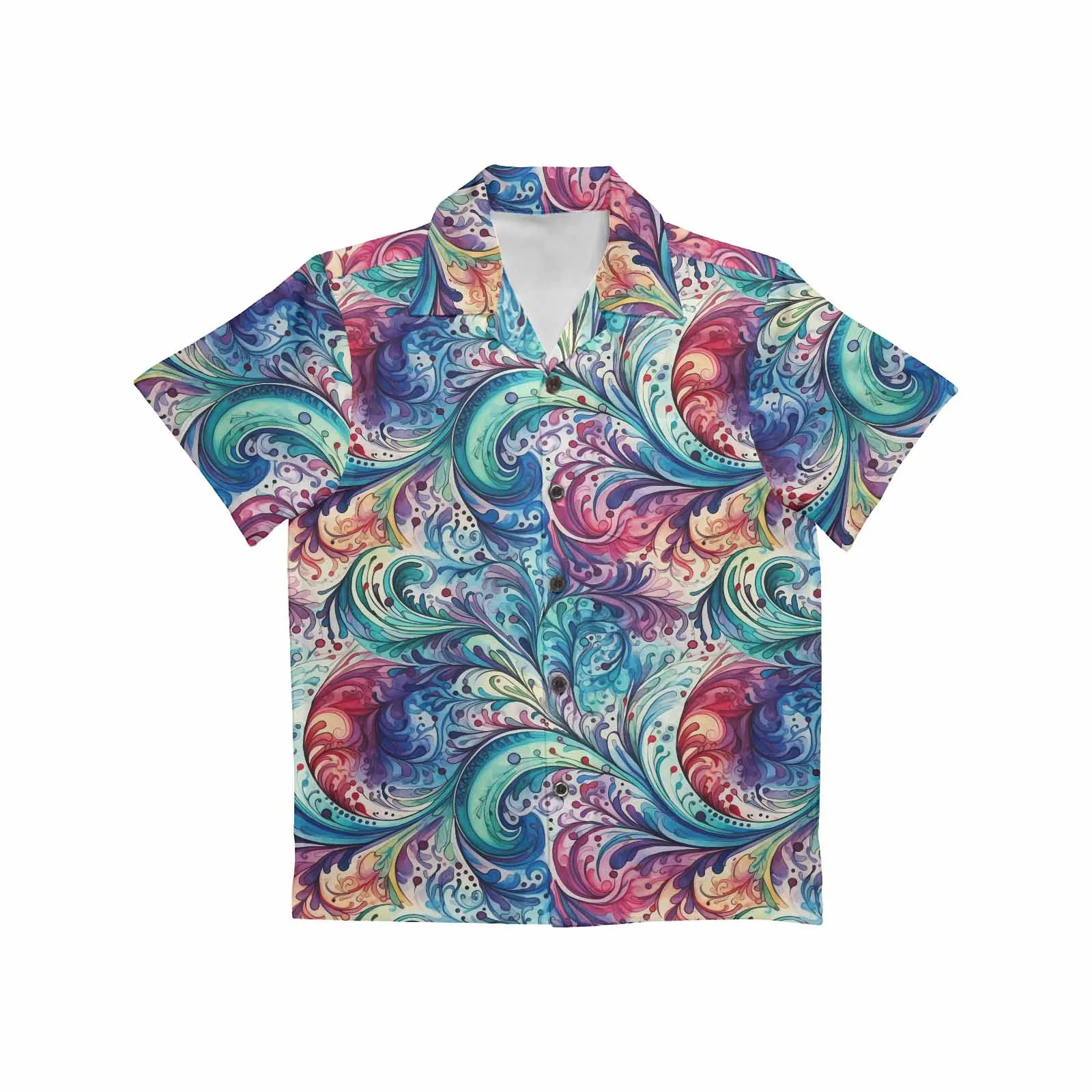 Rainbow Paisley  Little Boys Hawaiian Shirt